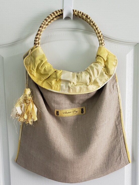 Charleston Carry Handbags - Charleston Carry 'Boho on Broad' Handbag – Sweetgrass & Belgian Linen, Excellent
